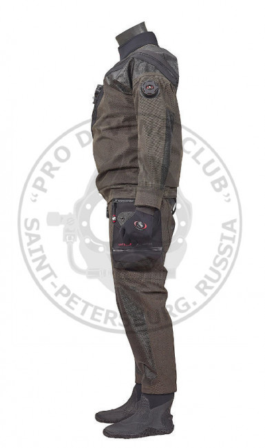 Гидрокостюм сухой Ursuit Kevlar Black Breathable Diving Suit Гидрокостюм сухой Ursuit Kevlar Black Breathable Diving Suit