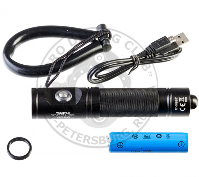 Фонарь Tovatec T1000 Video Light подводный, аккумуляторный (1000 люмен) Фонарь Tovatec T1000 Video Light подводный, аккумуляторный (1000 люмен)
