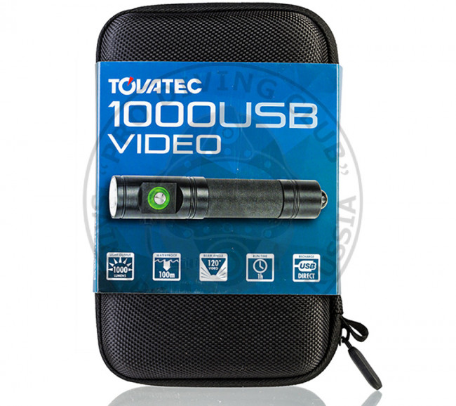 Фонарь Tovatec T1000 Video Light подводный, аккумуляторный (1000 люмен) Фонарь Tovatec T1000 Video Light подводный, аккумуляторный (1000 люмен)